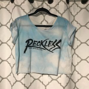 Young & Reckless Crop Top with Cuffed Sleeves
